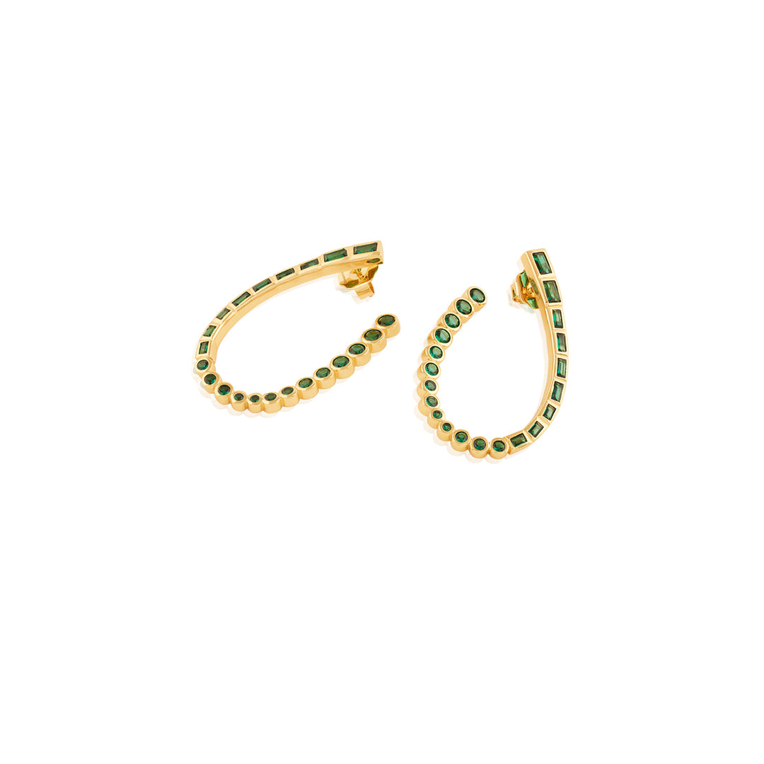 Neon Crystal Front Back Earrings