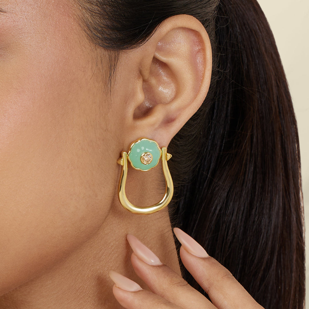 Azure Bloom Stud Earrings