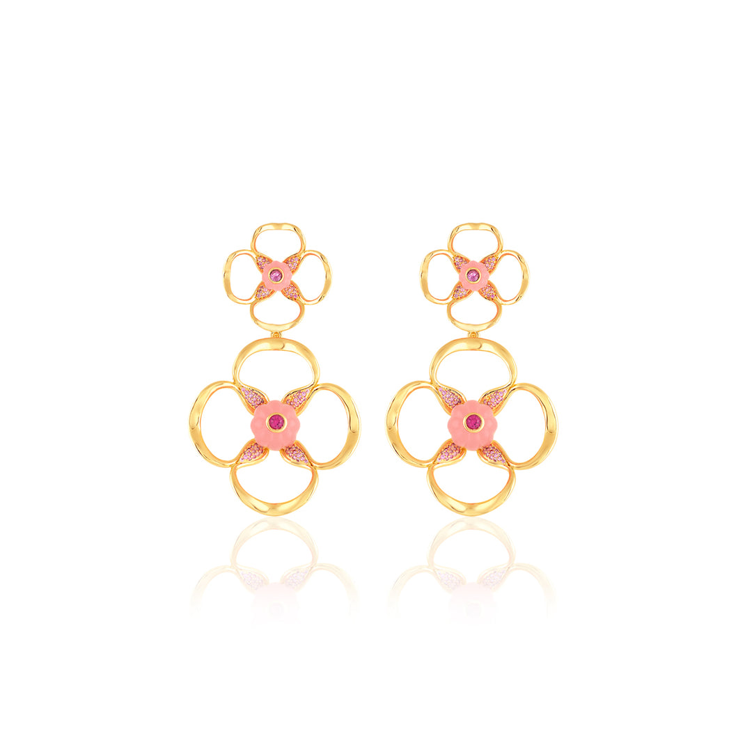 Rosé Radiance Dangler Earrings