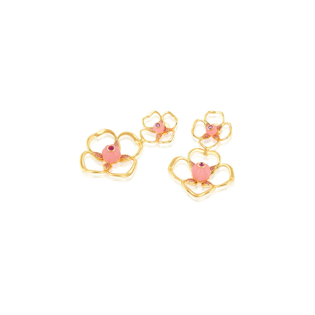 Rosé Radiance Dangler Earrings