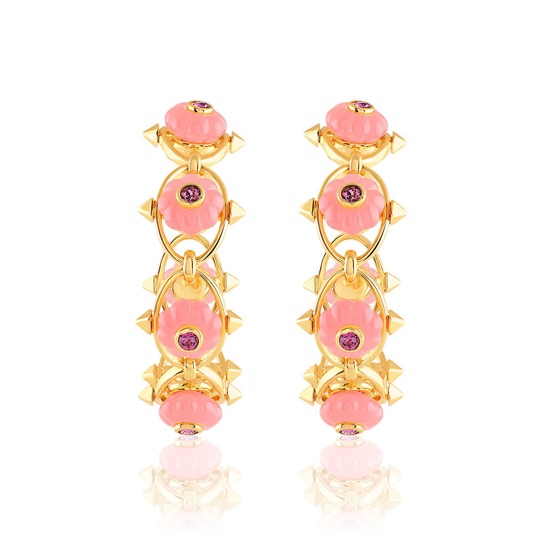 Twilight Bloom Hoop Earrings