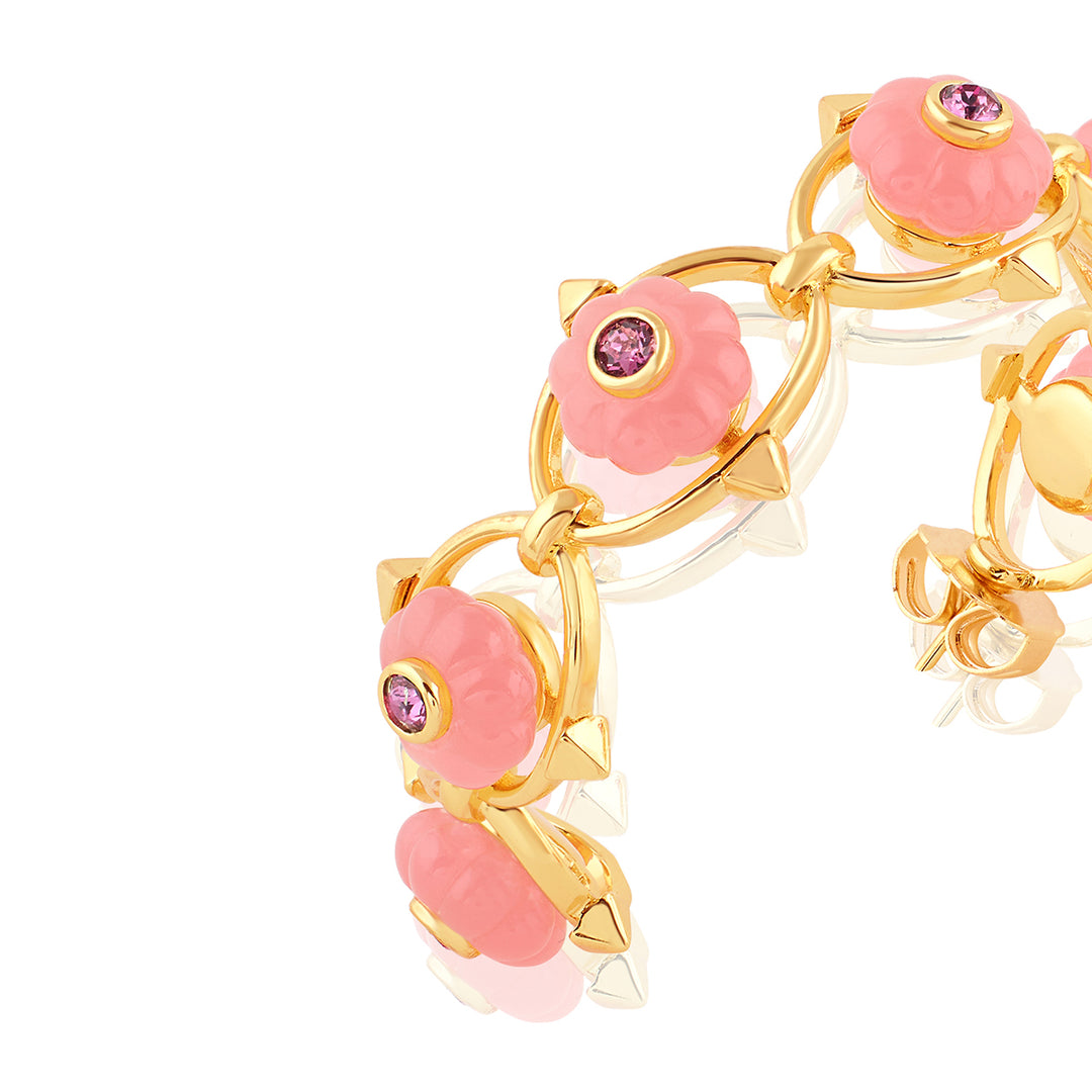 Twilight Bloom Hoop Earrings
