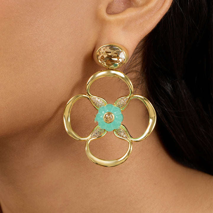 Midnight Bloom Dangler Earrings