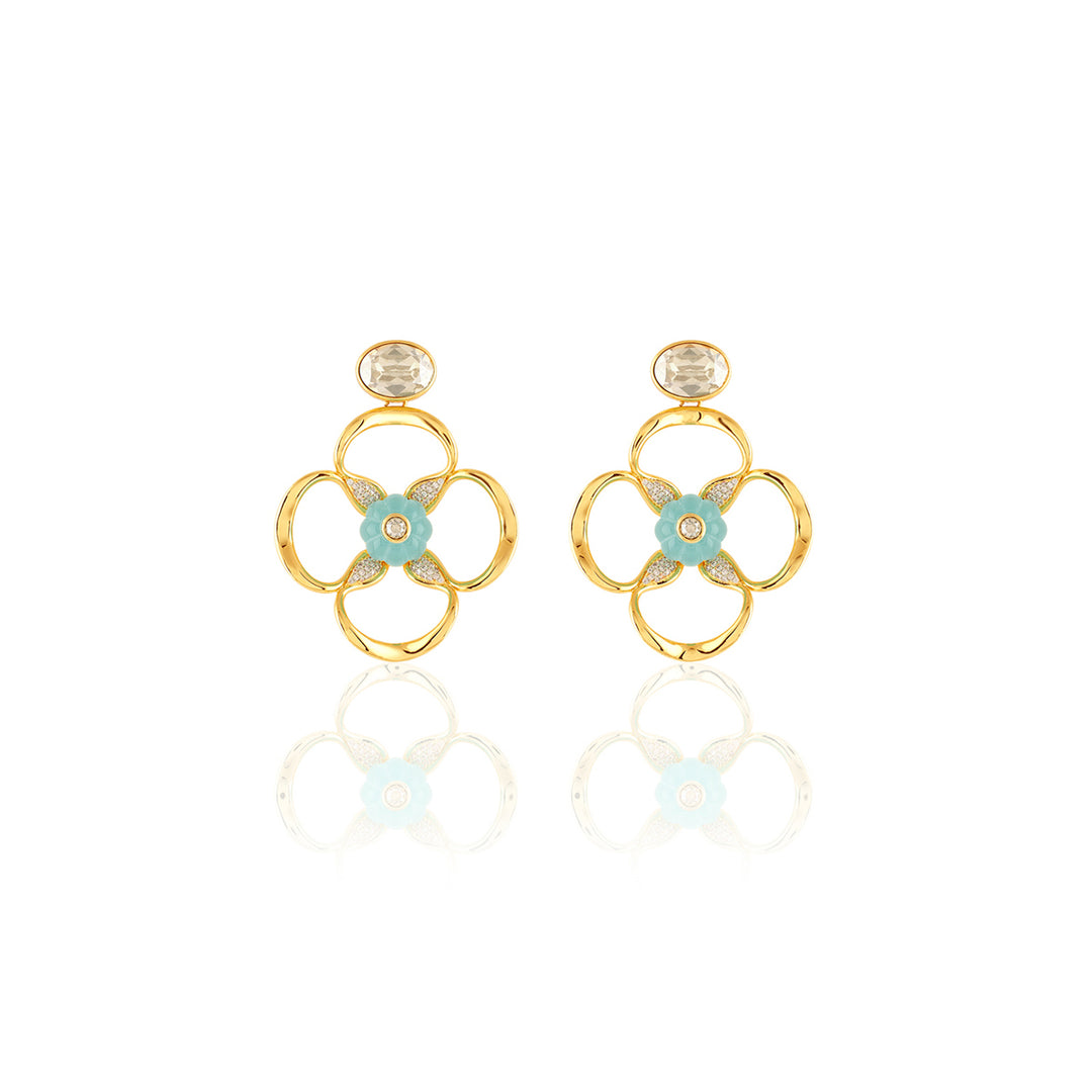 Midnight Bloom Dangler Earrings
