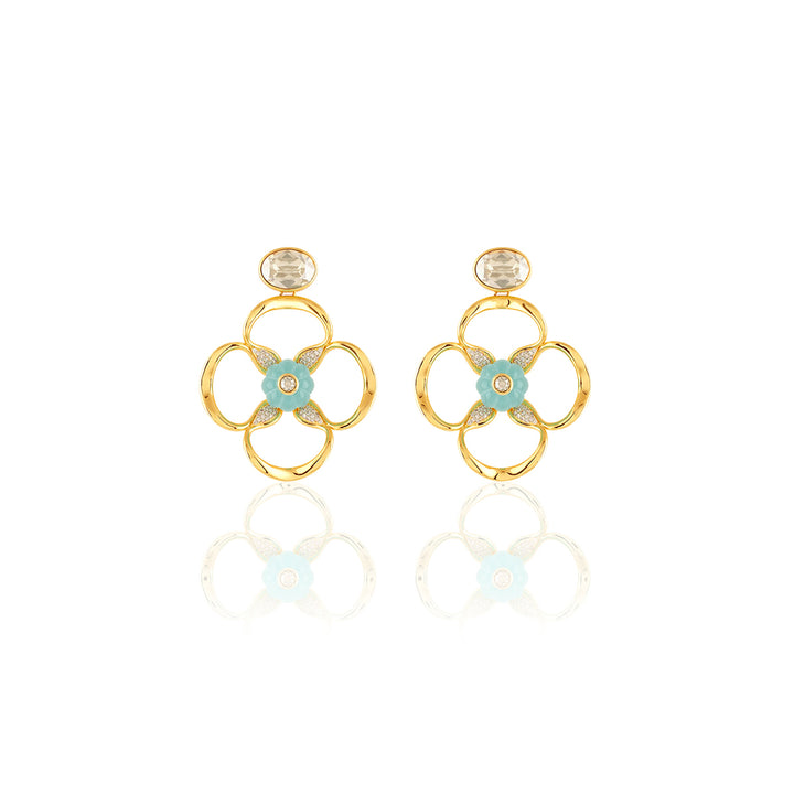 Midnight Bloom Dangler Earrings