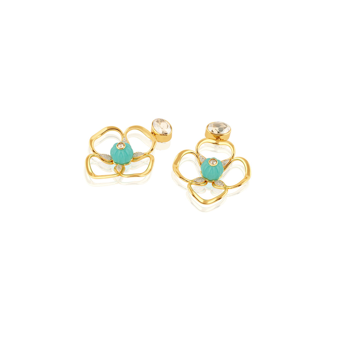 Midnight Bloom Dangler Earrings