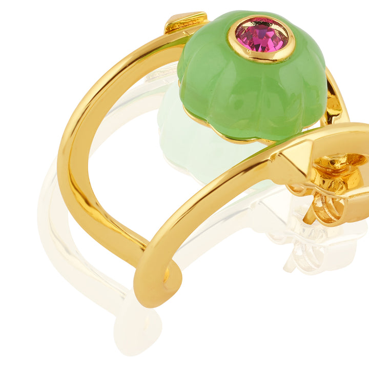 Verdant Charm Huggie Hoops