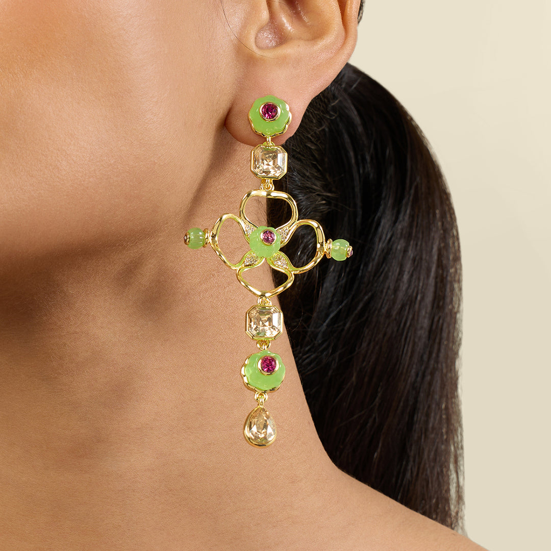 Botanic Brilliance Dangler Earrings