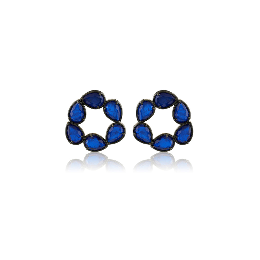 Navy Muse Stud Earrings
