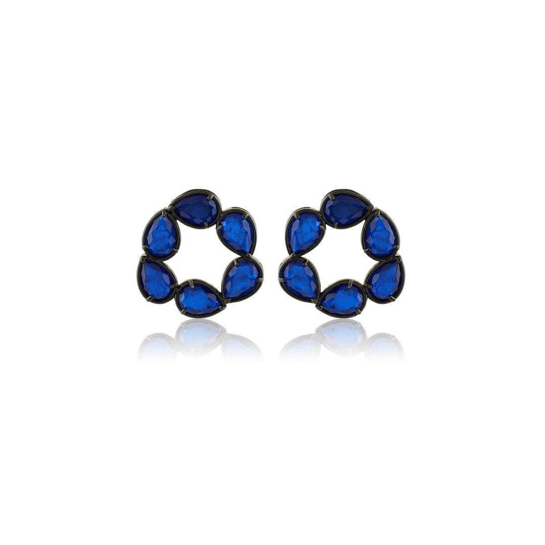 Navy Muse Stud Earrings