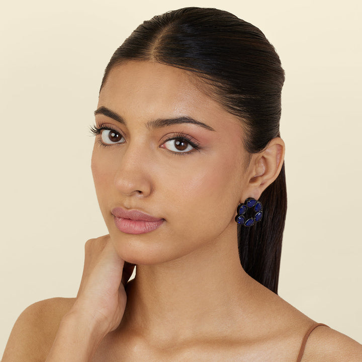 Navy Muse Stud Earrings