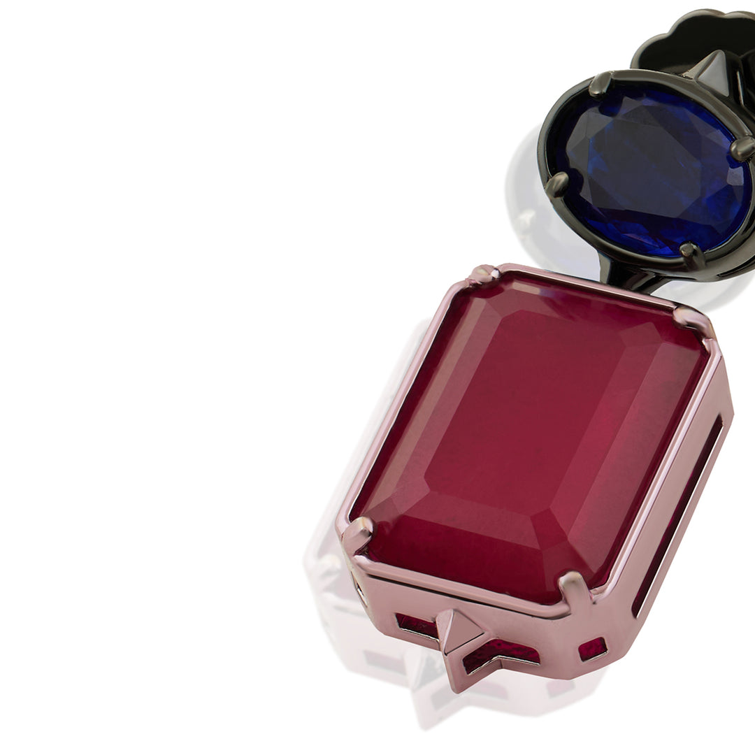 Floral Flame Dangler Earrings