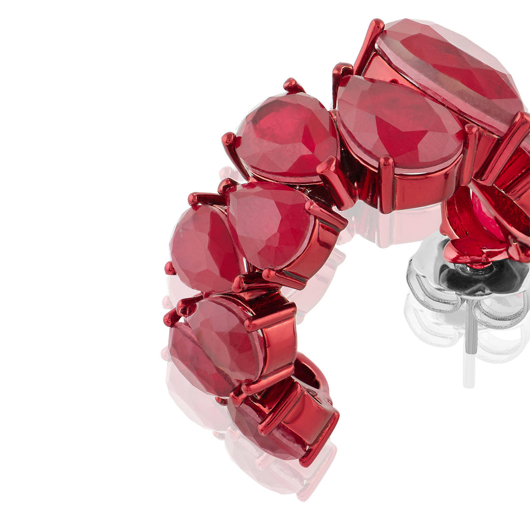 Crimson Glow Statement Hoops