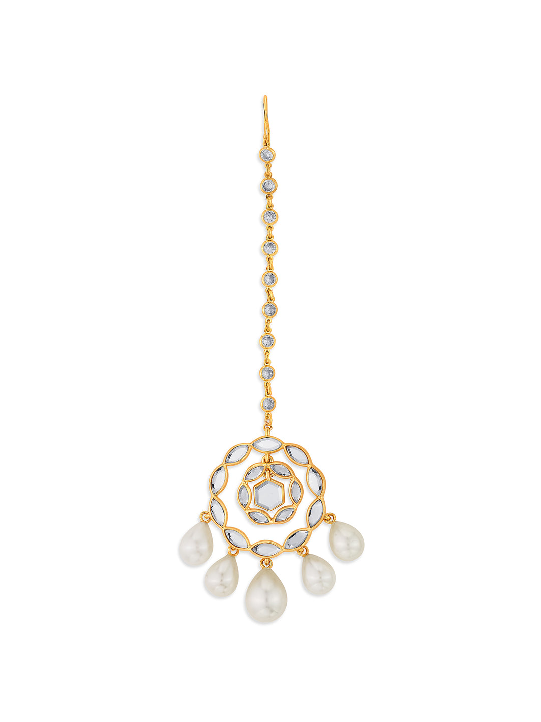 Pearl Gold Maang Tikka