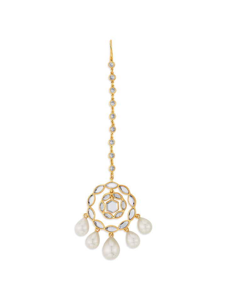 Pearl Gold Maang Tikka