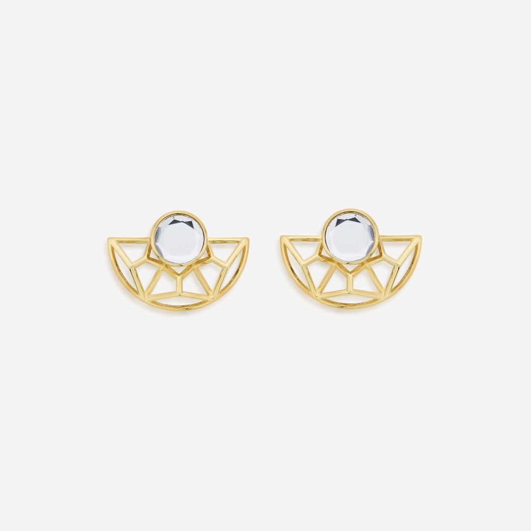 Ayaana Filigree and Mirror Earrings for Women by Isharya | Modern Indian Jewellery