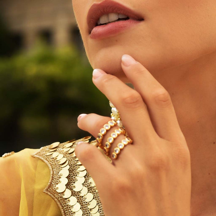 Mirror Stackable Ring for Women by Isharya | Modern Indian Jewellery