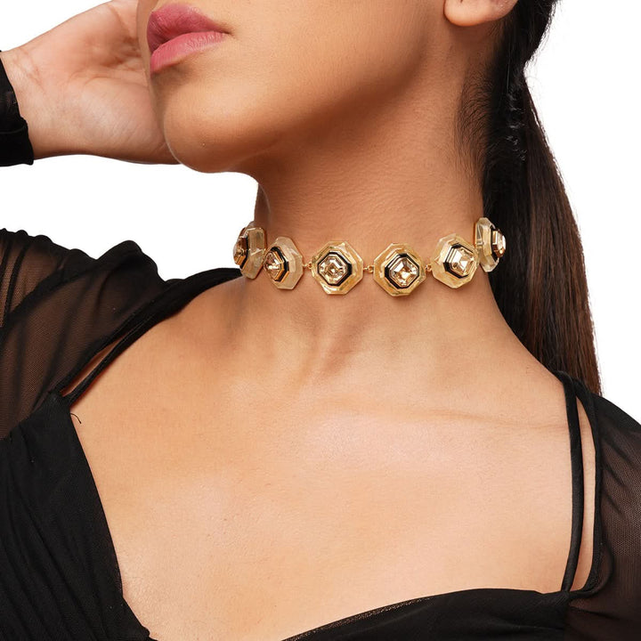 Gold Choker Necklace for Women by Isharya | Modern Indian Jewellery