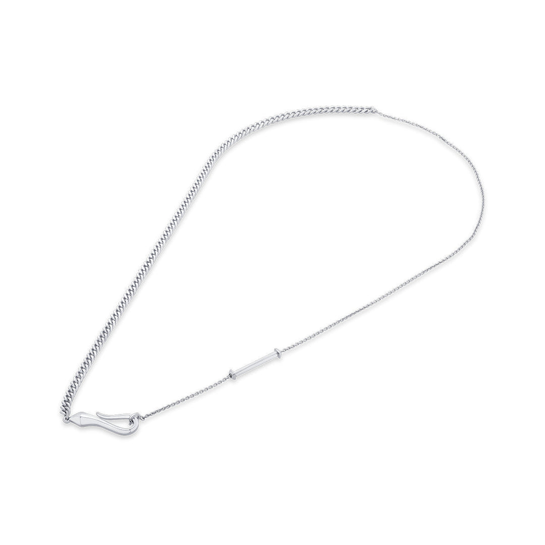 Chrome Hook & Bar Necklace for Women by Isharya | Modern Indian Jewellery