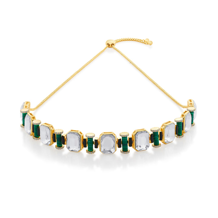 Jungle Green Crystal Choker