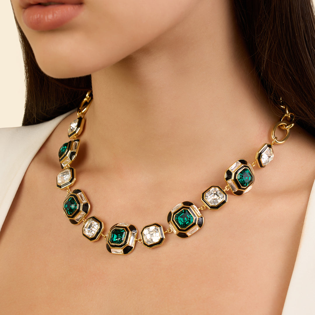Jungle Green Crystal Necklace