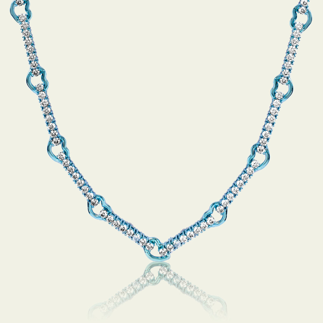 Blue Link Necklace