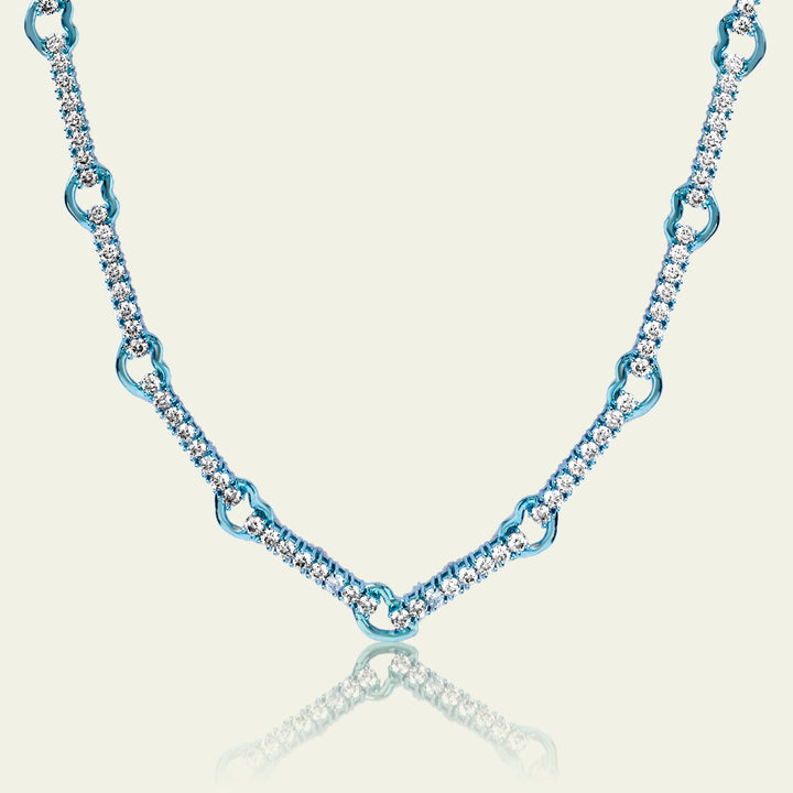 Blue Link Necklace