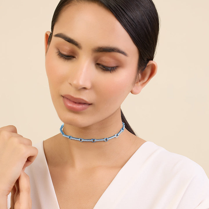 Blue Link Necklace