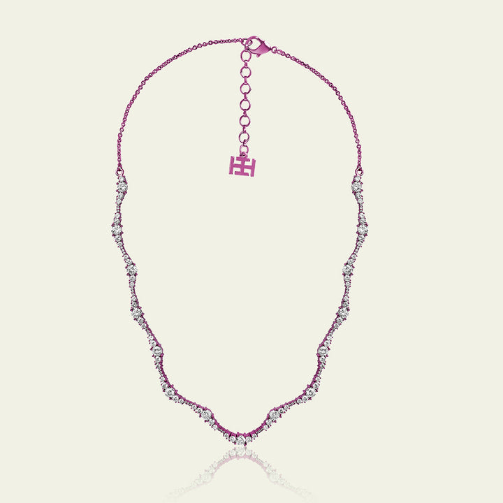 Pink Wave Necklace