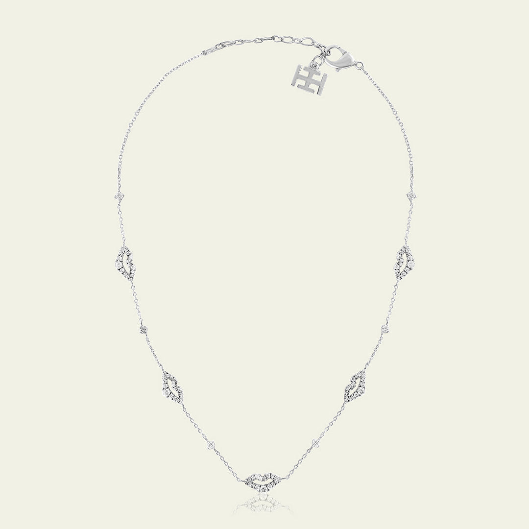 Silver Lips Necklace