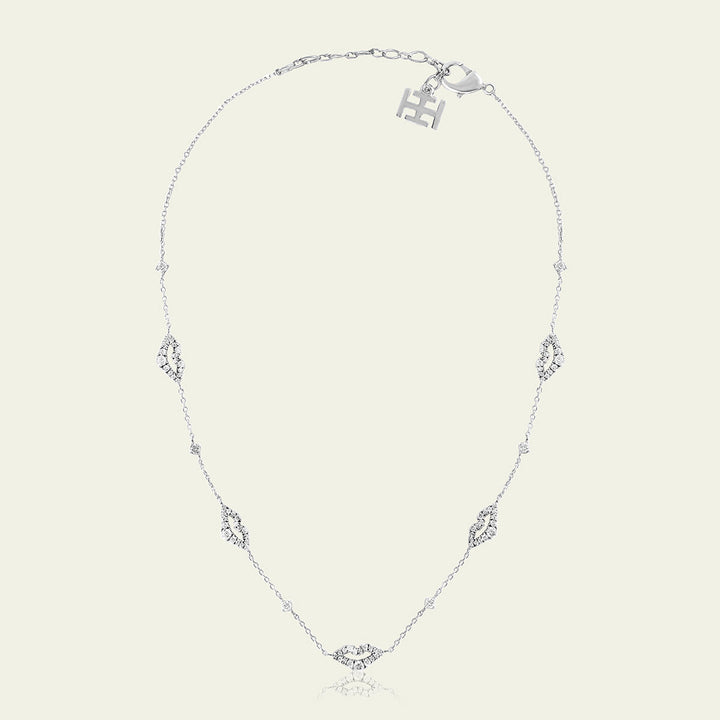 Silver Lips Necklace