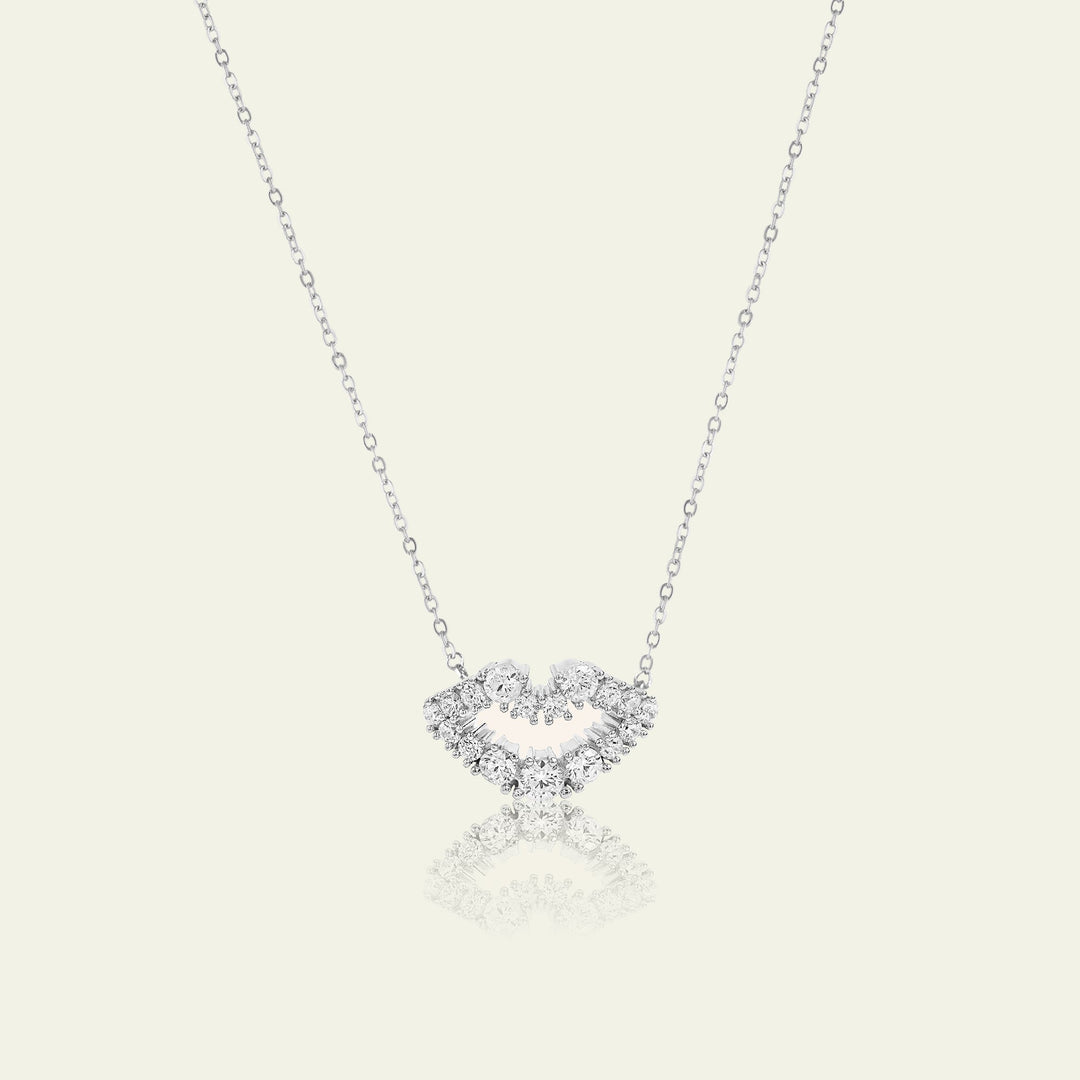 Silver Lip Necklace