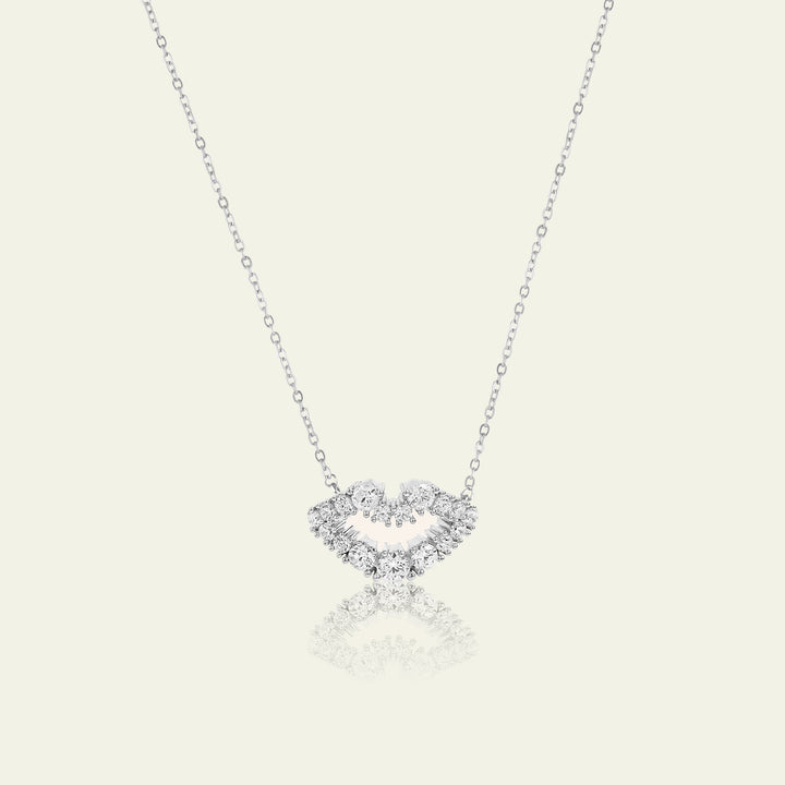 Silver Lip Necklace