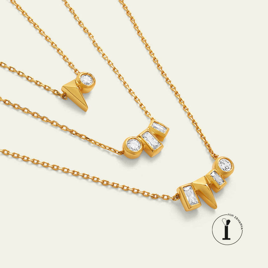 Gold Layered Necklace for Women by Isharya | Modern Indian Jewellery
