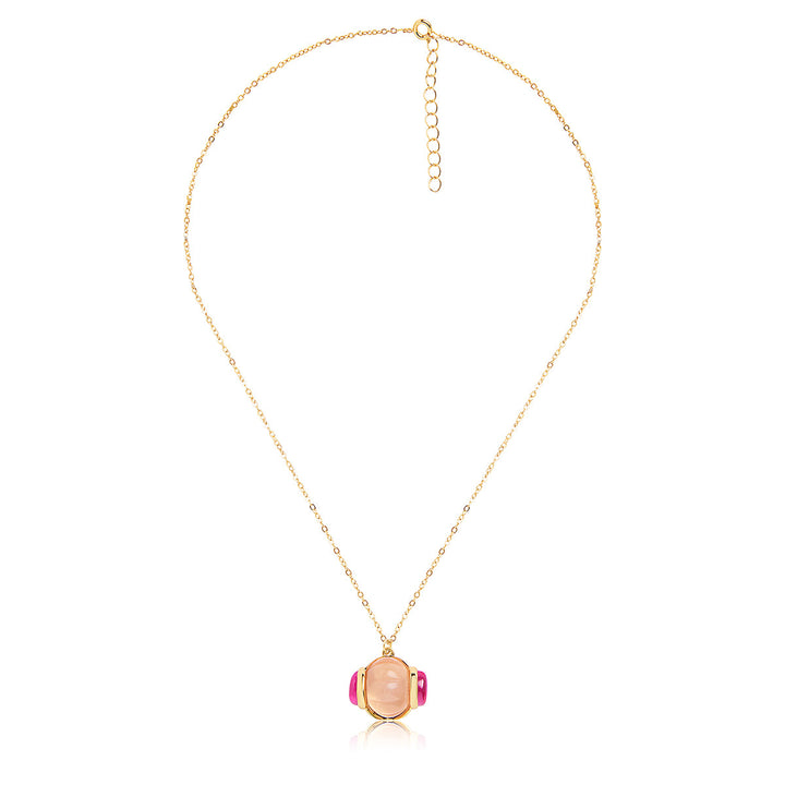 Pink Tourmaline Pendant Necklace