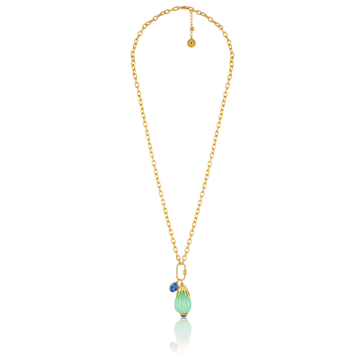 Blue Corundum Chain Necklace