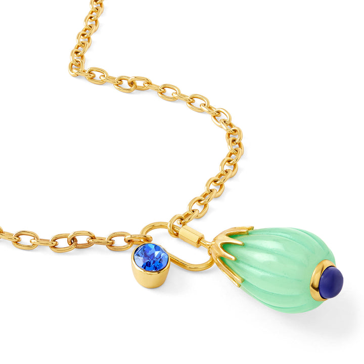 Blue Corundum Chain Necklace