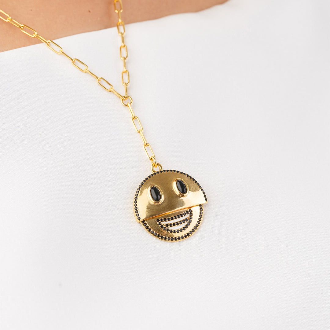 Reversible Smiley Necklace