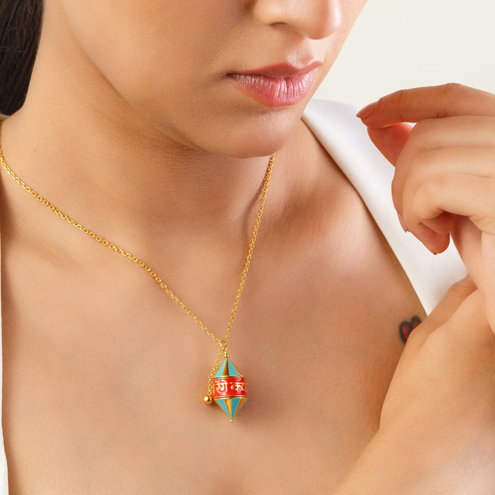 Blue Pendant Necklace for Women by Isharya | Modern Indian Jewellery