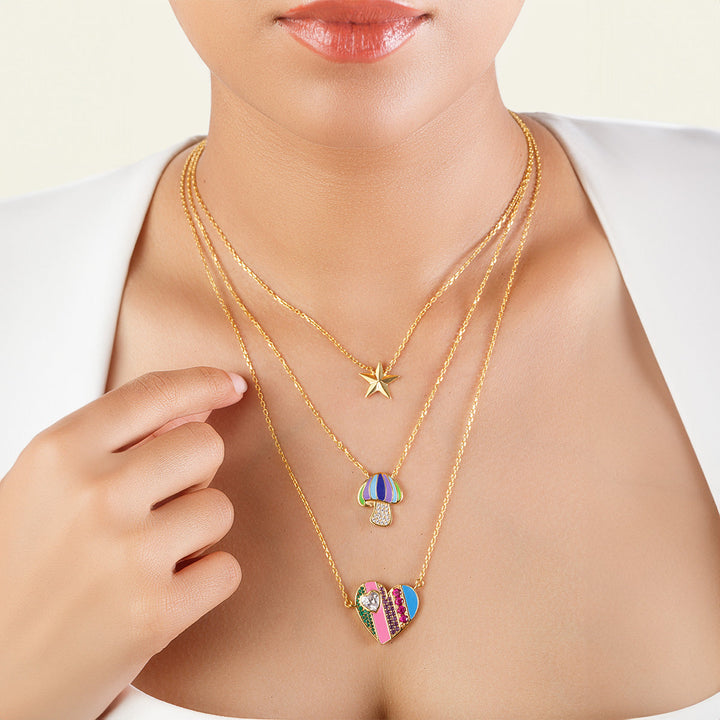 Multi Layered Necklace for Women by Isharya | Modern Indian Jewellery