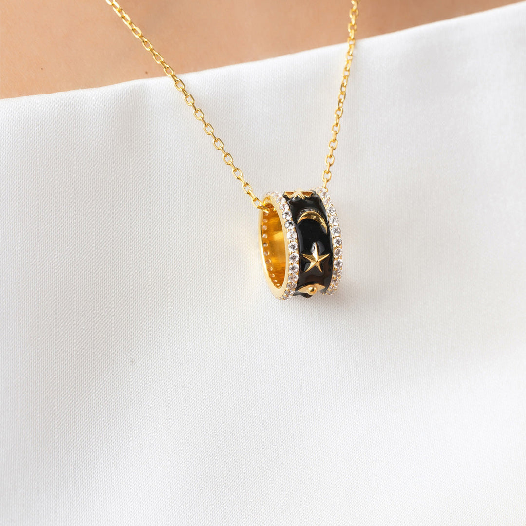 Black Pendant Necklace for Women by Isharya | Modern Indian Jewellery