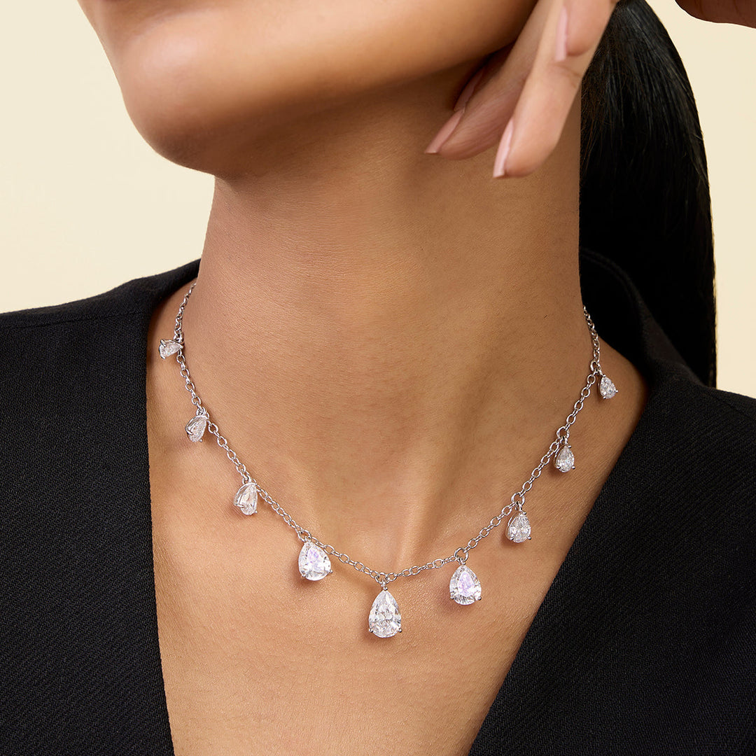 White Choker Necklace for Women by Isharya | Modern Indian Jewellery