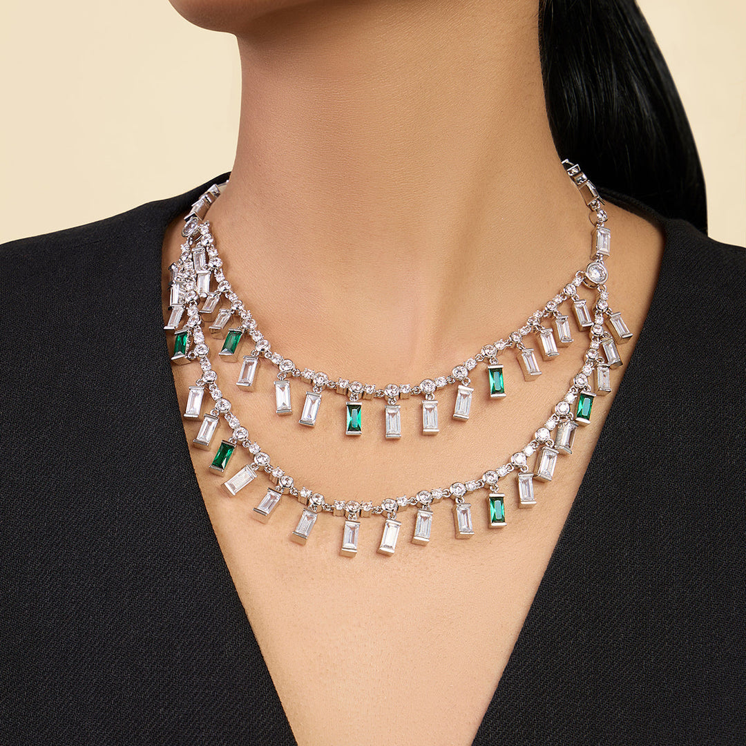 Green Collar Necklace for Women by Isharya | Modern Indian Jewellery