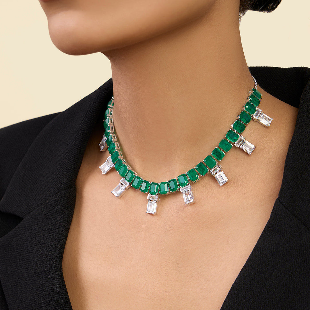 White Choker Necklace for Women by Isharya | Modern Indian Jewellery