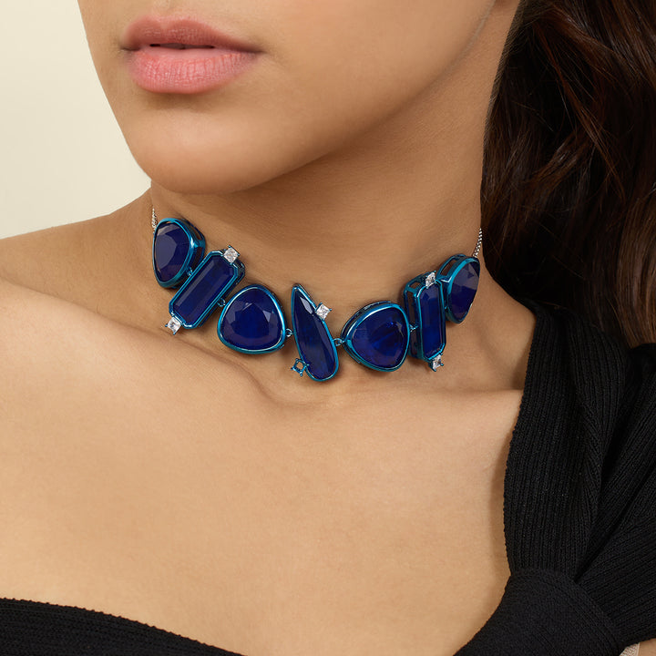 Sapphire Flame Choker