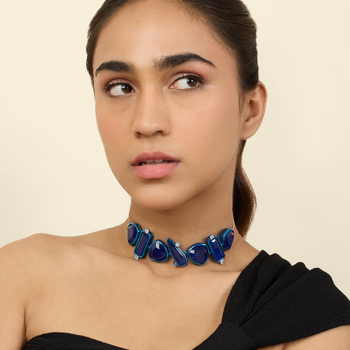 Sapphire Flame Choker
