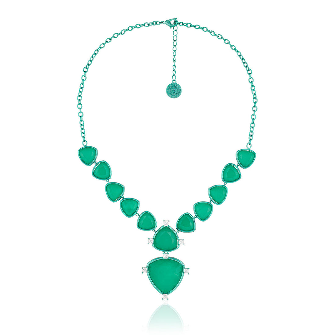 Green Collar Necklace for Women by Isharya | Modern Indian Jewellery