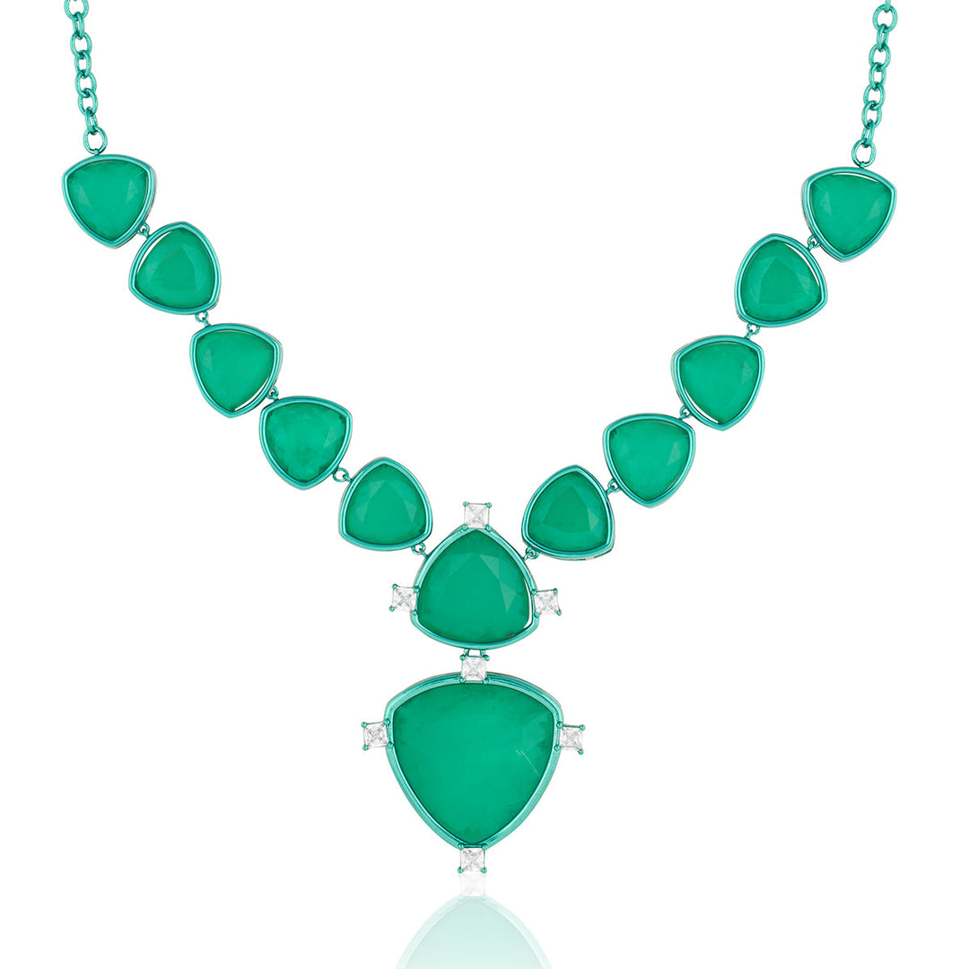 Green Collar Necklace for Women by Isharya | Modern Indian Jewellery