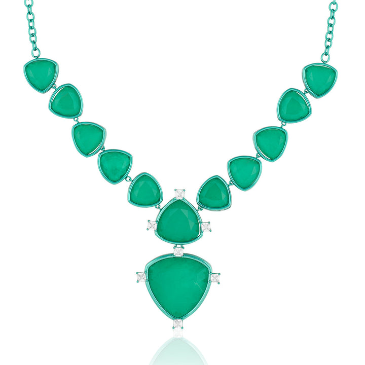 Green Collar Necklace for Women by Isharya | Modern Indian Jewellery