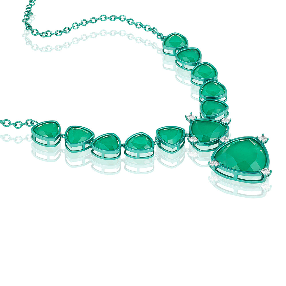 Green Collar Necklace for Women by Isharya | Modern Indian Jewellery